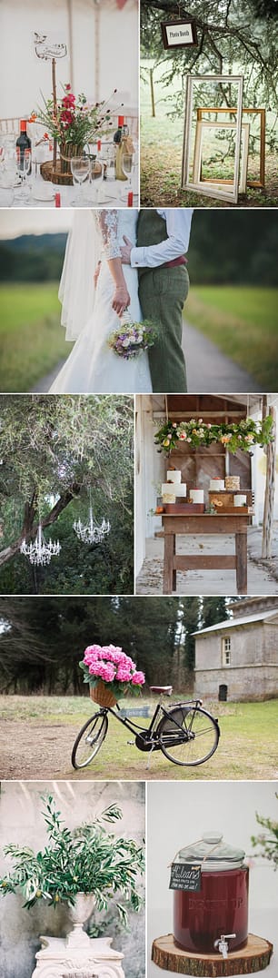 Coco Wedding Venues - Rustic Romance Wedding Style - Homespun Vibe.