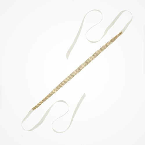 Sandrine gold strands of diamante headpiece by Untamed Petals - £155.