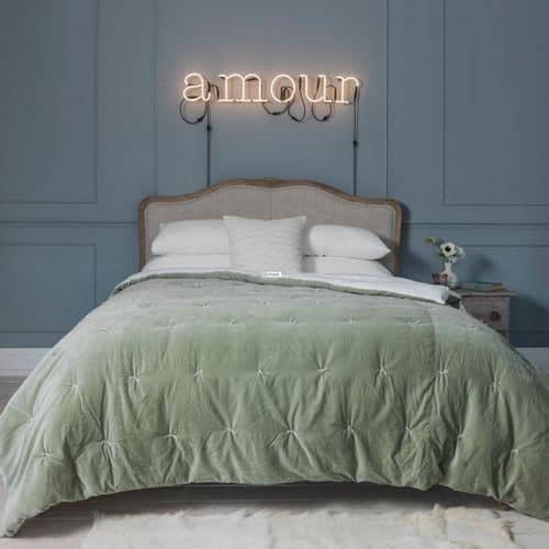 Graham & Green Pebble Quilt, Sage - £195.00.