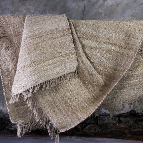 Nkuku Ndaka Hemp Rug Natural, Small - £39.95.