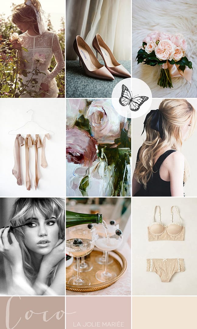 modern-vintage-bridal-boudoir-inspiration-sixties-coco-wedding-venues-coco-editorial-palette