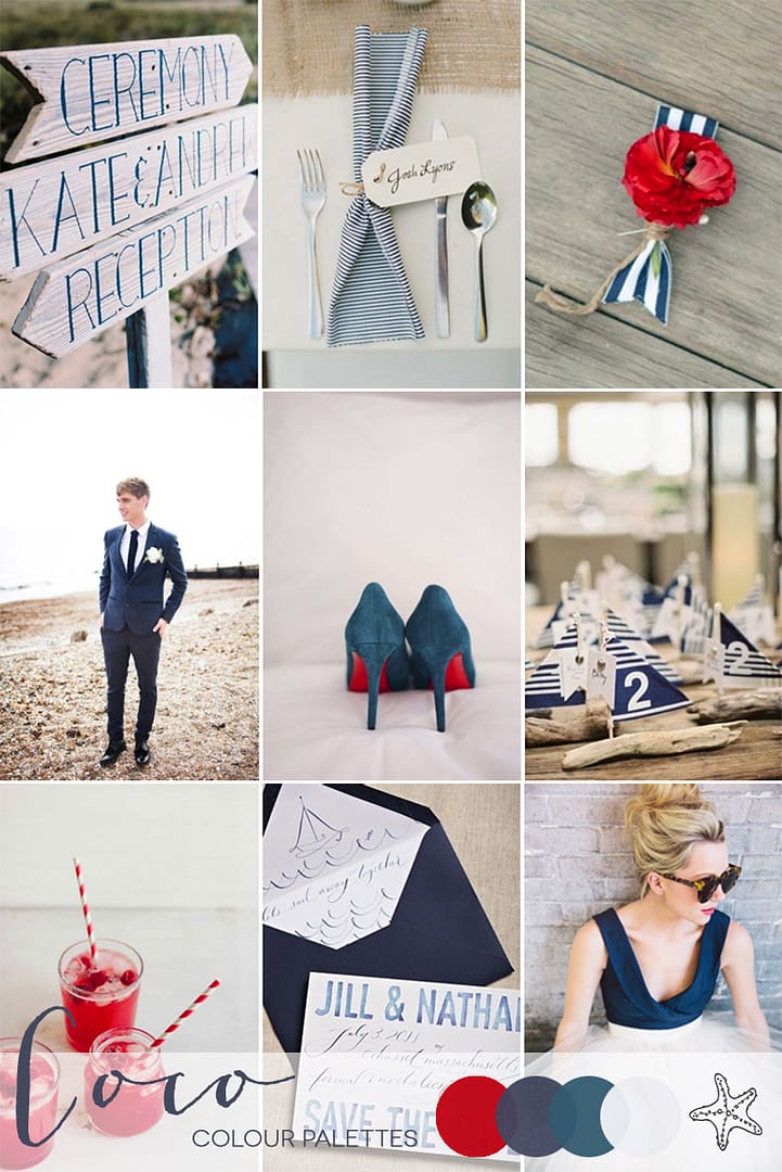 Coco Wedding Venues - Wedding Inspiration - Coco Colour Palette - Nautical Notions - Colour Palette.