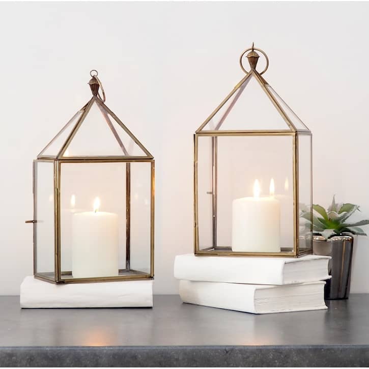 ZaZa Homes Brass Candle Lantern £47.00.