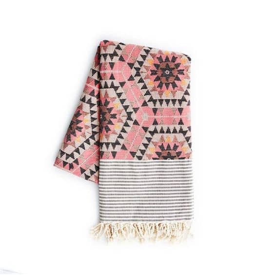 Graham & Green Aztec Blanket, Rose - £65.00