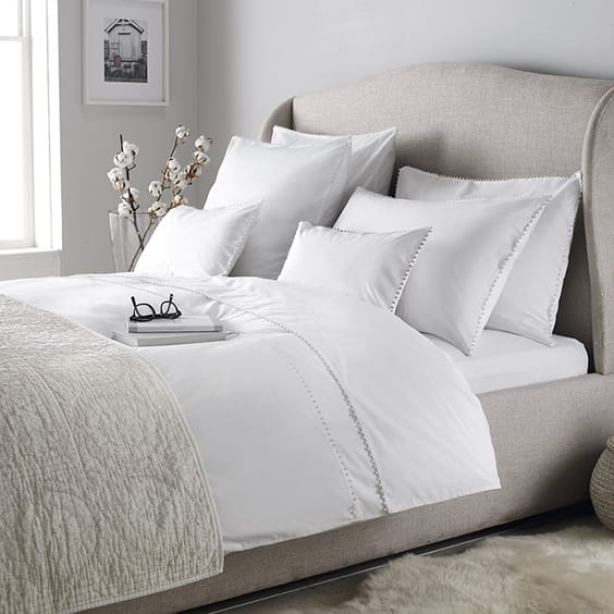 The White Company Avignon Duvet Cover, Superking, White - £75.00