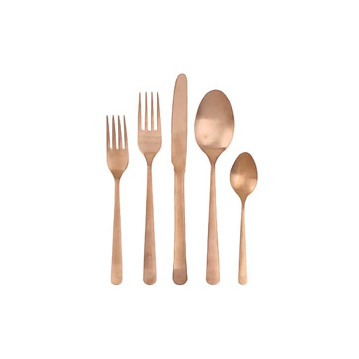 Canvas Home Oslo Five Piece Cutlery Set Matt Copper - £56.50.