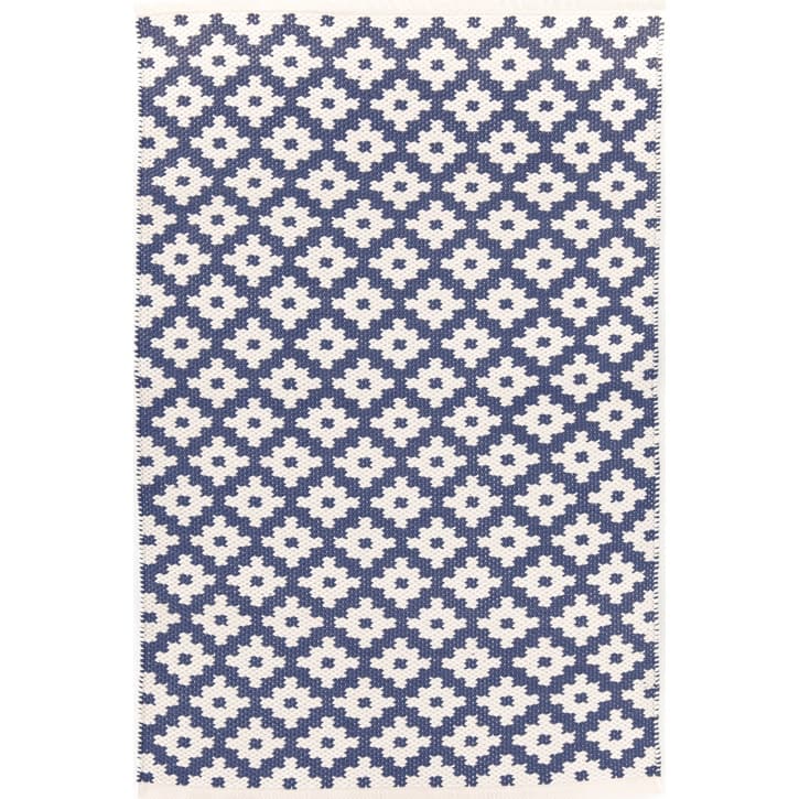 Dash & Albert Samode Polypropylene Indoor/Outdoor Rug, 3' x 5', Denim/Ivory - £121.00.