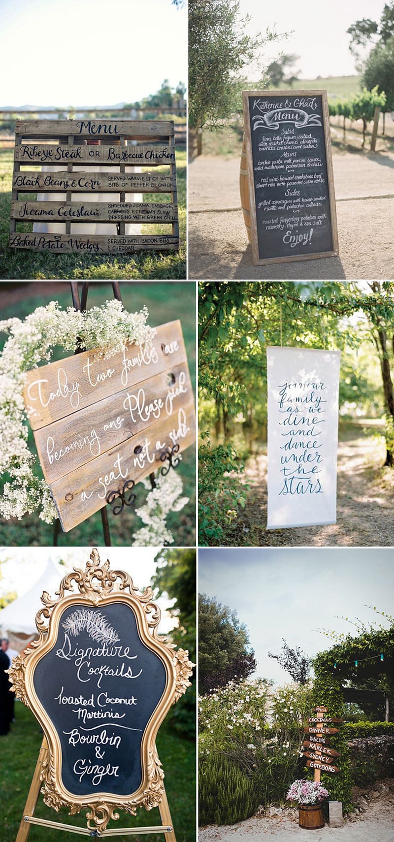 Coco Wedding Venues - Rustic Romance Wedding Style - Signage.