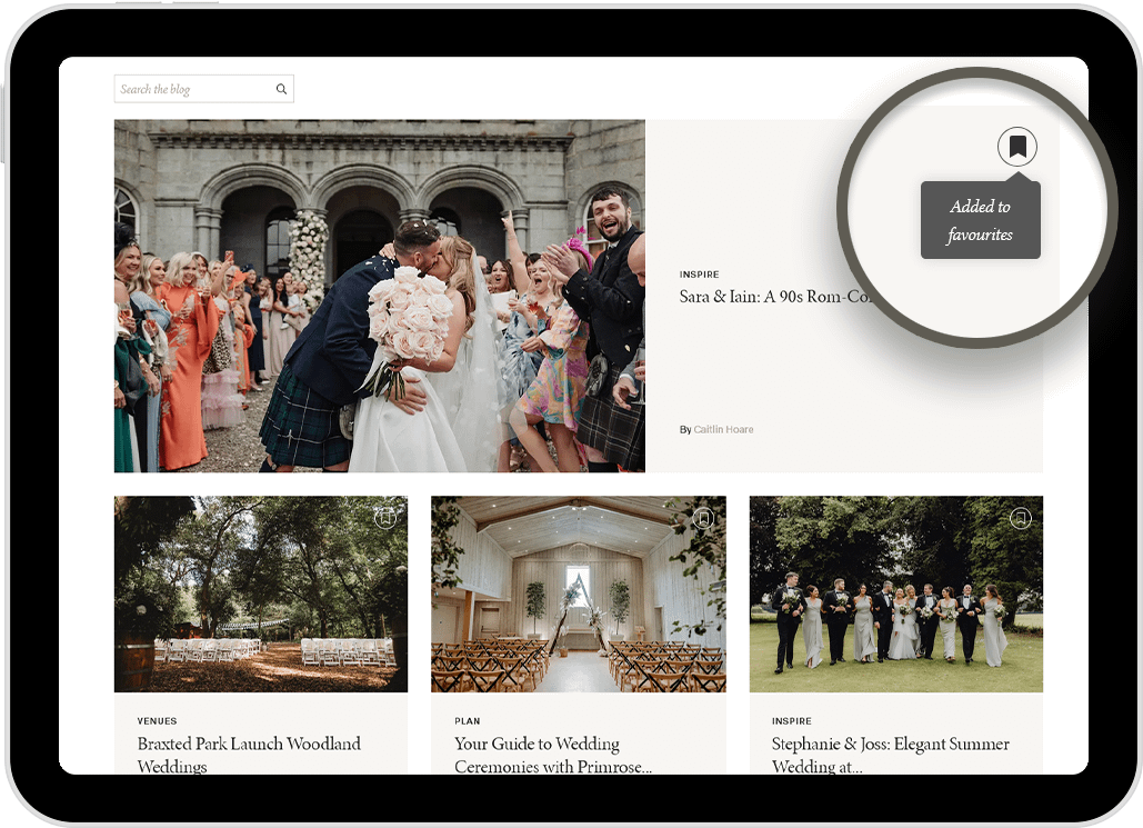 Adding your favourite wedding venues - Instruction 1