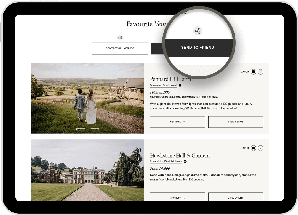 Adding your favourite wedding venues - Instruction 2