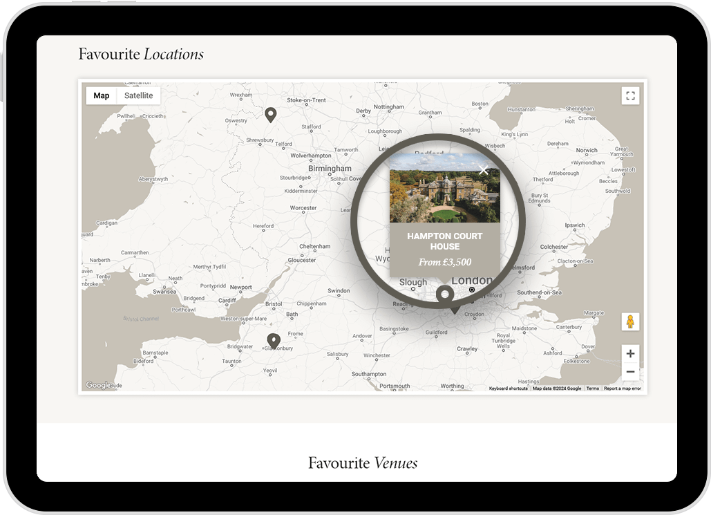 Adding your favourite wedding venues - Instruction 4