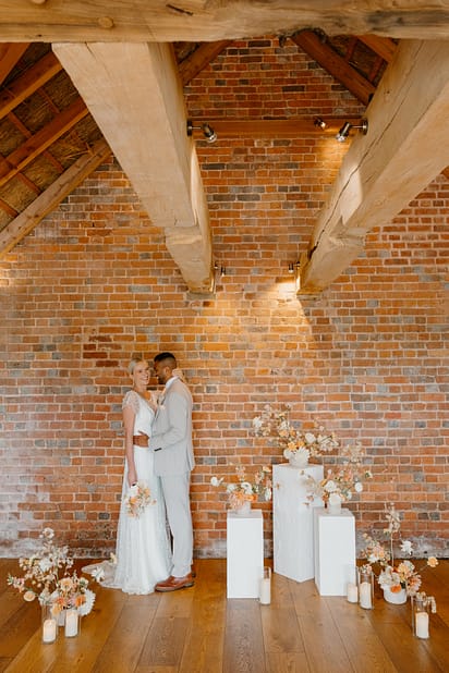 Apricot Summer Wedding Styling at Brickhouse Vineyard Devon
