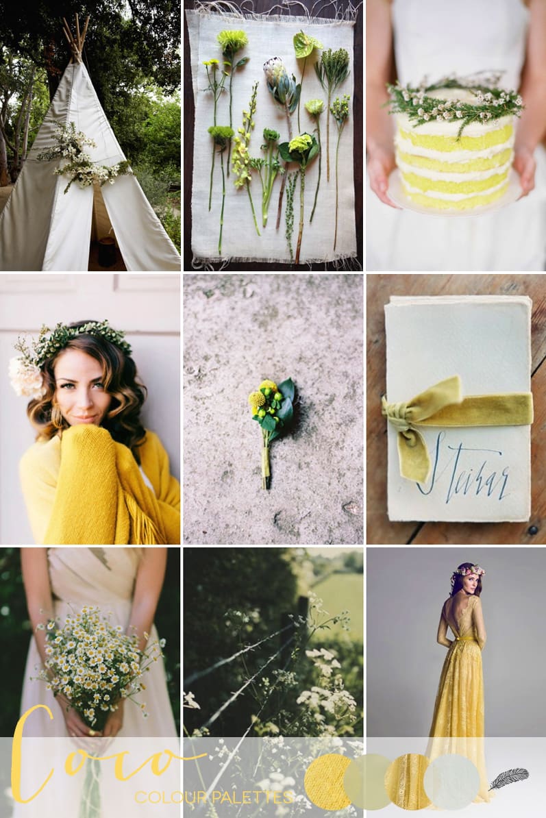 Coco Wedding Venues - Mellow Yellow - Coco Colour Palette.