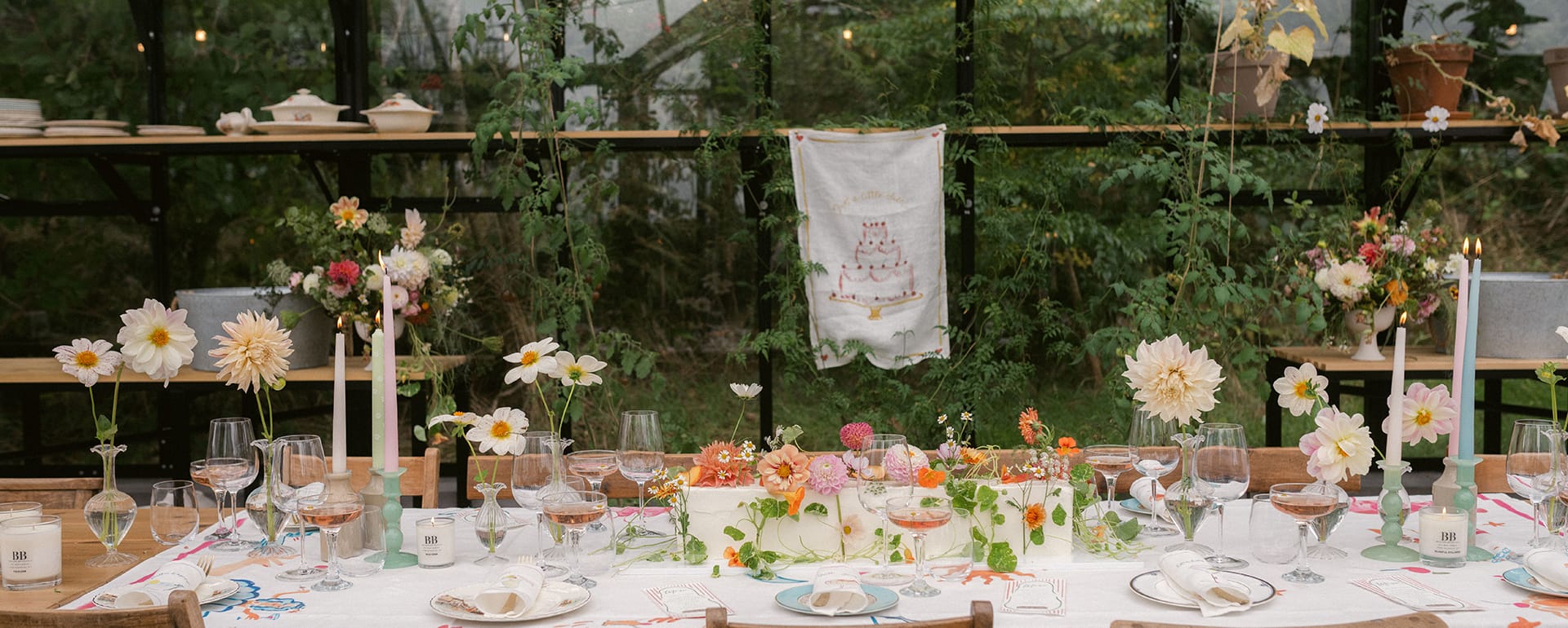Relaxed Garden Party Wedding Inspiration in the Glasshouse at The Cornish Place