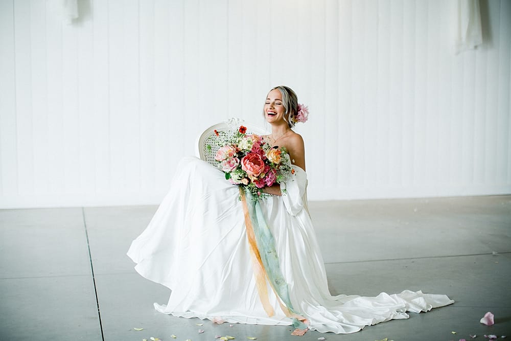 Summer Peony Wedding Inspiration at The White Barn