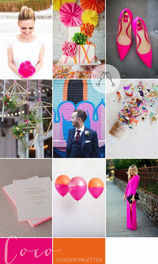 pink-orange-city-wedding-inspiration-coco-wedding-venues-colour-palette