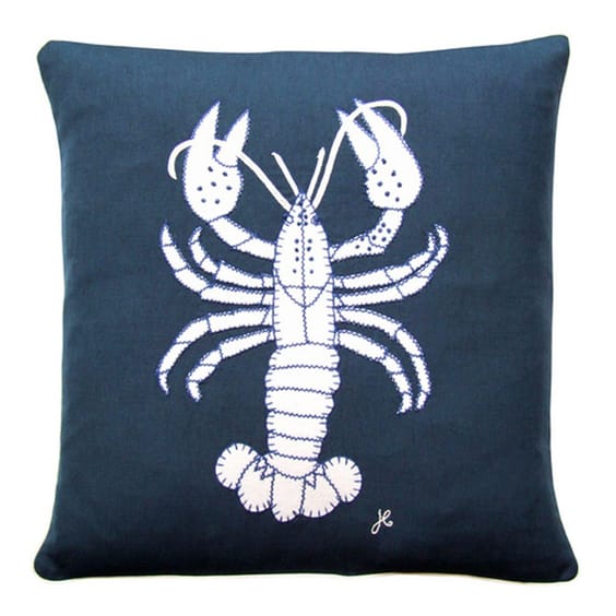 Jan Constantine Seaside Lobster Cushion 46cmx46cm Navy - £75.00