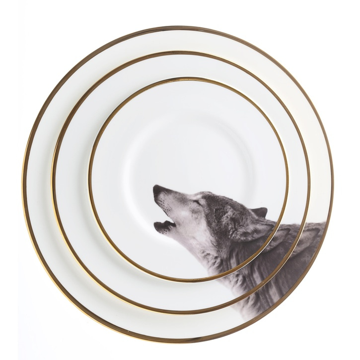 Melody Rose Urban Nature Howling Wolf Bone China Dinner Plate £45.00.