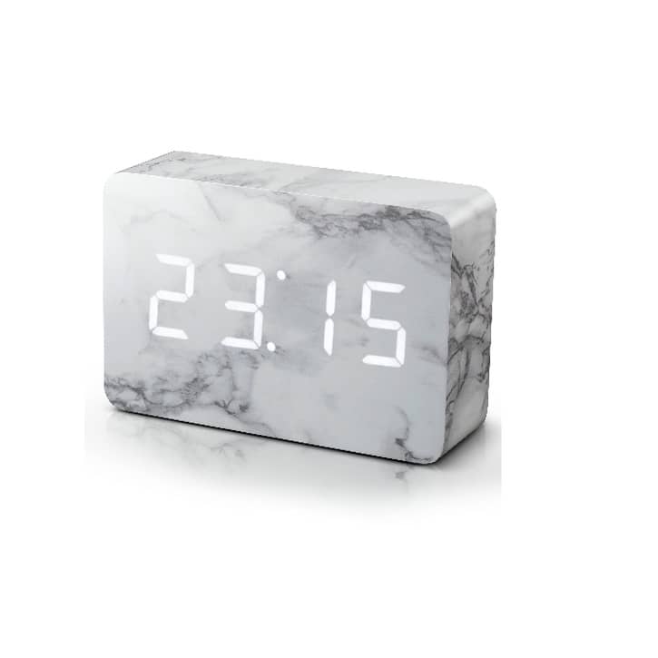 Gingko Brick Marble Effect Click Clock - £49.99.
