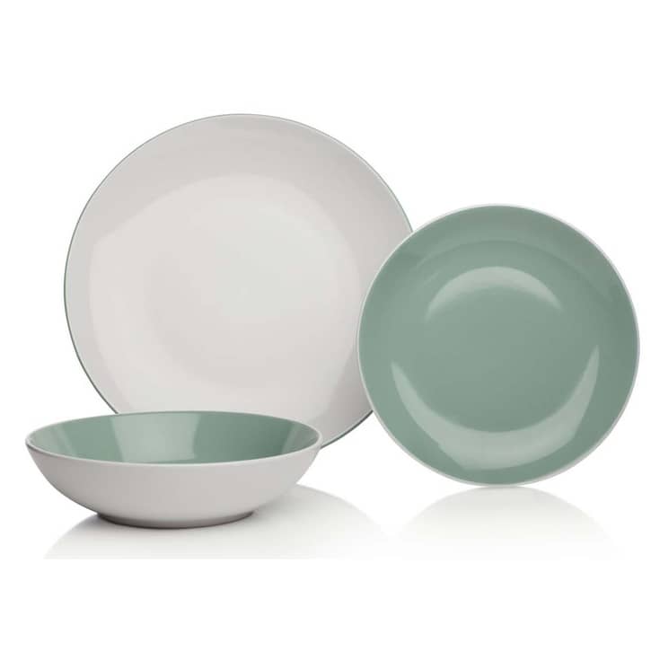 Essential Collection Dining Cornish 12pc Dinner Set, Green - £70.00.