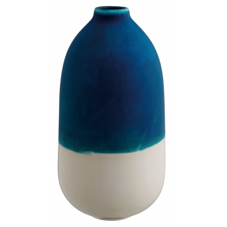 Habitat Abaya Blue and White Ceramic Vase 23cm - £15.00.
