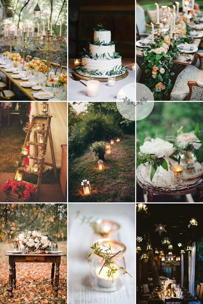 Coco Wedding Venues - Rustic Romance Candle Inspiration.